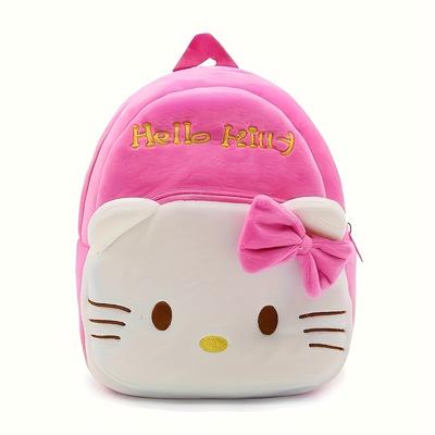 TEMU For Hello Kitty Large Capacity Backpack - Cute Pink With , Durable Polyester, Hand Washable, Adjustable Shoulder Straps, Lightweight, Parties , For Hello Kitty Backpack Image