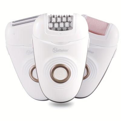 TEMU Women's 3-in-1 Electric Hair Remover Multi-functional Epilator And Foot File Set Image