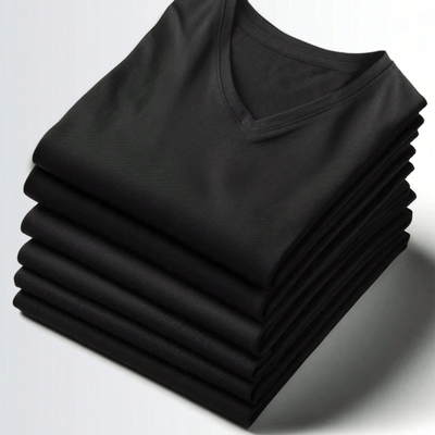 TEMU Men's V-neck T-shirts | Slim Fit For Everyday, Party, Vacation Image