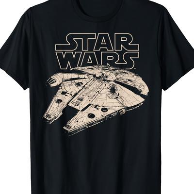 TEMU Star Wars Graphic -gift 180g T-shirt 100% Cotton T-shirt -gift 180g T-shirt 100% Cotton T-shirt Image