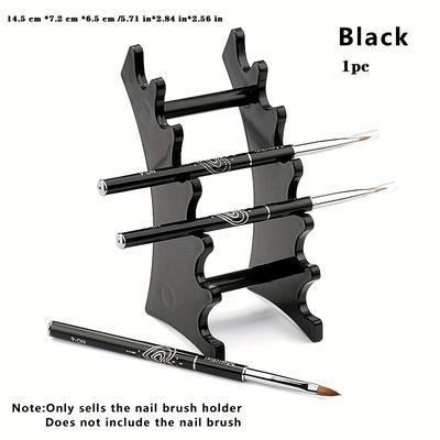 TEMU 1 Set Nail Brush Holder Stand Salon Pen Rack Accessoire Brushes For Manicure Tool Acrylic Nail Art Brush Holder Carrier Storage Image