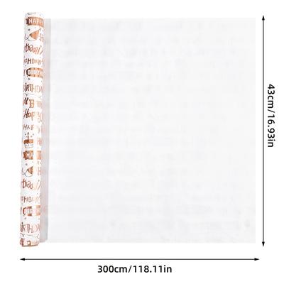 "TEMU Foil Wrapping Paper Roll, " X 118" - Elegant Golden Cursive , Birthdays, Showers & Party Decorations, Birthday Party Decorations" Image