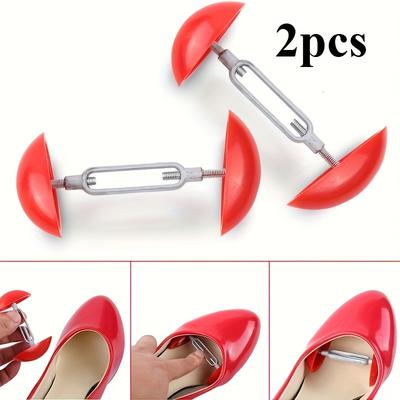 TEMU [adjustable High Heel Stretchers] 1 Pair Durable Plastic Shoe Stretchers - Adjustable Shoe Shaper Expander For Women's High Heels, Pumps, And Dress Shoes Image
