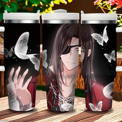 TEMU 1pc 40oz Official's With Lid And Straw, Stainless Steel Water Bottle, Insulated Straight Water Cups, Drinkware Image