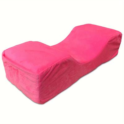 TEMU U-shaped Eyelash Extension Pillow - Hypoallergenic, High Rebound Cushion In Pink, Gray, & Black For Lash And Makeup Artists Image