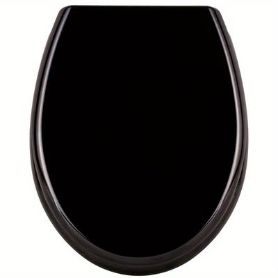 TEMU Fit Toilet Seat With Hinges - -resistant, Anti-static, Round Plastic Lid In Designs (beach, Nature, ) - , No Battery Needed For A , More Hygienic Bathroom Image