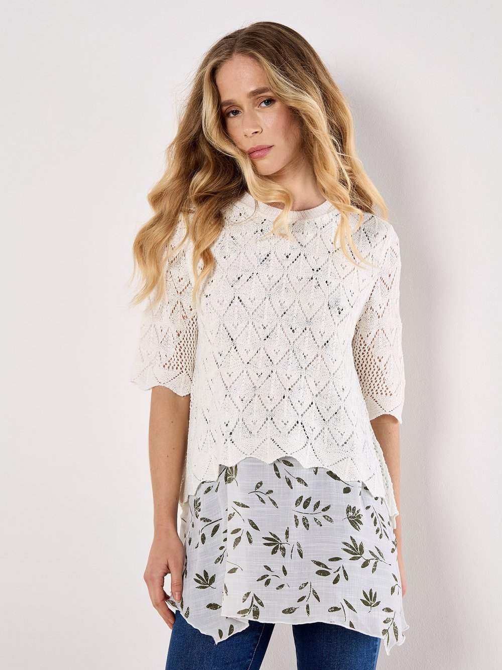 Apricot Blusenshirt Damen weiß, 36 Image
