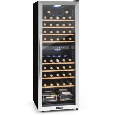 Klarstein - Weinkühlschrank, 2 Zonen Getränkekühlschrank Schmal, Outdoor-Kühlschrank mit Glastür, Image