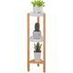 Relaxdays - Scaffale Portapiante con 3 Ripiani in Plastica, Scala Portafiori, Supporto Vasi,