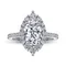 FIRERING 100% True 2.5ct Oval Moissanite Rings 7x10MM GRA Certificate Passed Diamond Test Rings