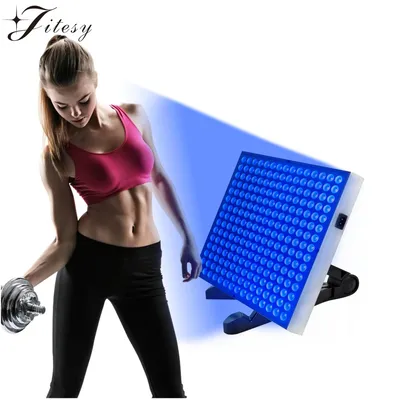 45W Tanning Lamp Solarium with 225PCS Blue Light Adjustable Stand&Foldable Face Tanner Skin UV