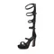 SIMLOVEYO Fashion Women Sandals Buckle Strap Decor Big Size 42 43 Sexy Dating Shoes Flock High Heels