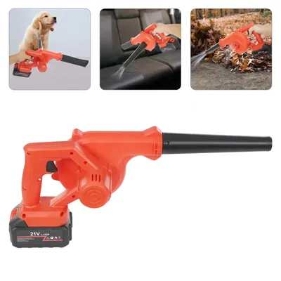 Cordless 800W Leaf Blower and Vacuum, 3000mAh Battery, Dual Function for Blowing and Suction, Lightweight and Efficient for Yard