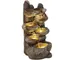 6-Tier Cascading Rock Water Fountain Outdoor Garden Waterfall with Lights,Fountain Indoor Decor for Garden, Patio, Backya