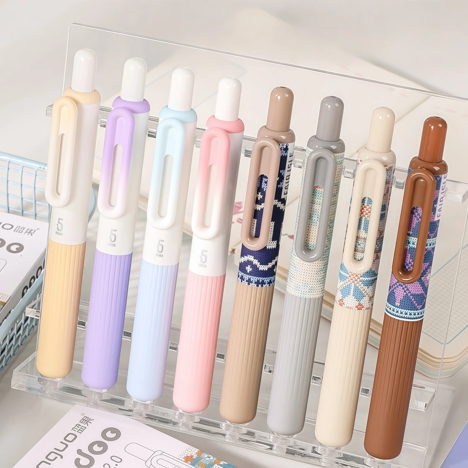 Taschenstifte, einziehbarer Kugelschreiber, modischer, eleganter Stift mit bequemem Griff, 0,5 mm schwarze Tinte für Sonderangebote im Schulbüro Image