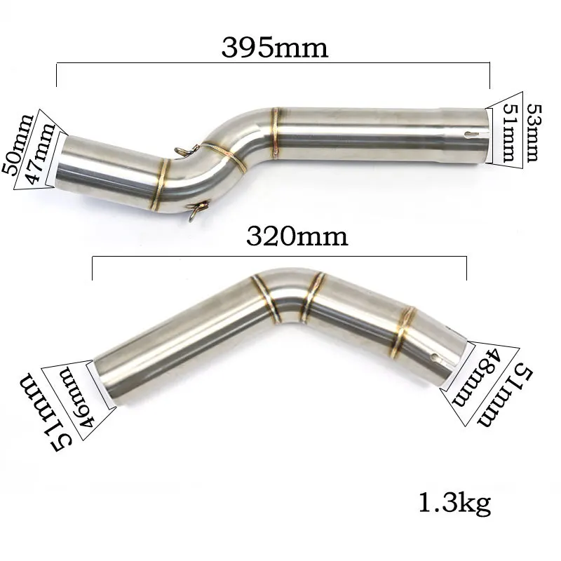 Motorrad Auspuff Mittleren Link Rohr Zubehör Escape System Für Honda CBR600RR CBR 600RR CBR 600RR 2005-2017 2018 Slip-on Image