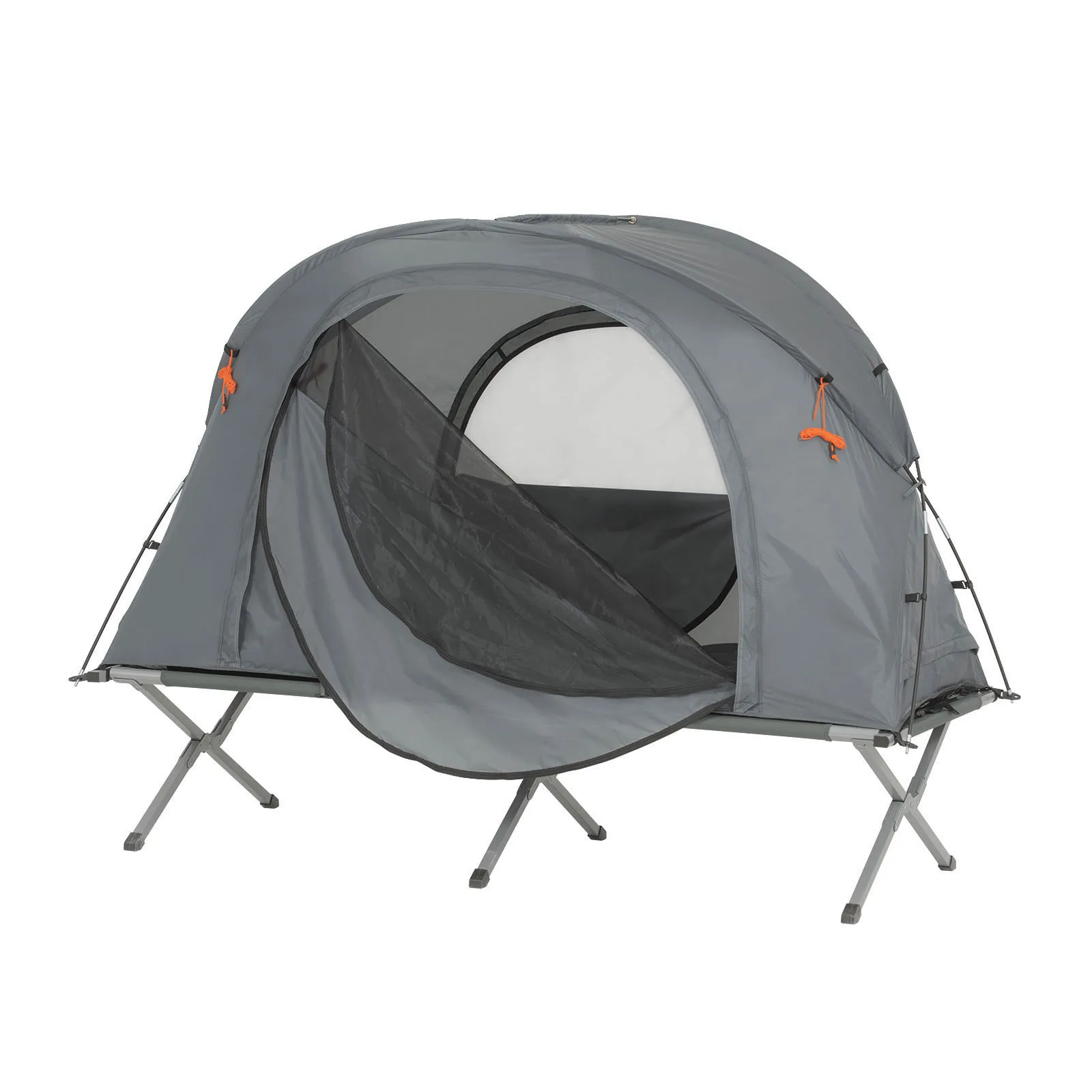 SoBuy OGS60-HG Survival-Zelt Feldbett Feldbett 4 in1 Camping Set mit Schlafsack Matratze und Zubehör Zelt 1 Person Image