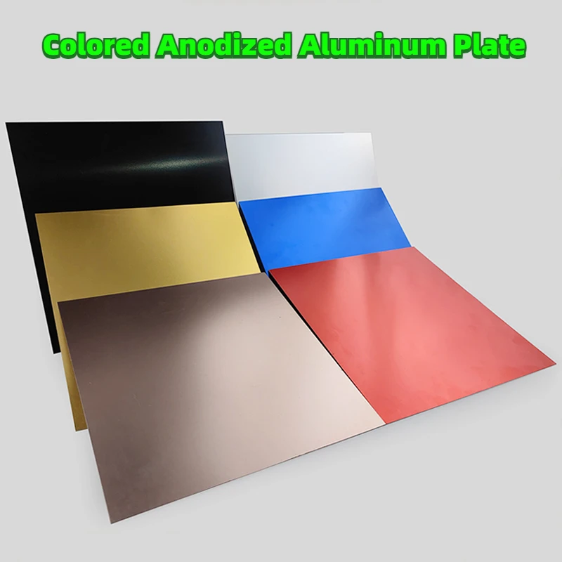 1–10 Stück farbig eloxierte Aluminiumplatte 100 x 100/200 x 200/200 x 300/300 x 300 mm, 5052 Aluminiumlegierungsblech, Dicke 0,5/0,8/1,0/1,5/2,0 mm Image