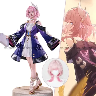Vorverkauf Spiel Honkai Star Rail Cyrene Cosplay Kostüm Perücke Kleid Uniform Kopfbedeckung Image