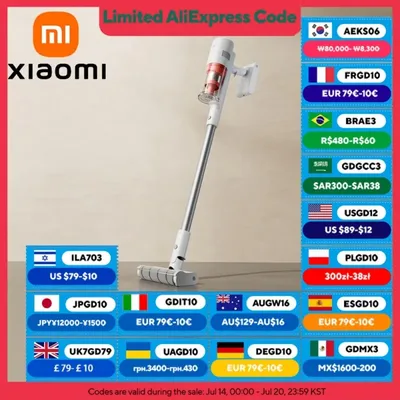 XIAOMI MIJIA Kabelloser Staubsauger 3, grüner Suchscheinwerfer, 260 AW Saugkraft, kabelloser Handstaubsauger, 110000 U/min, 90 Minuten Laufzeit Image