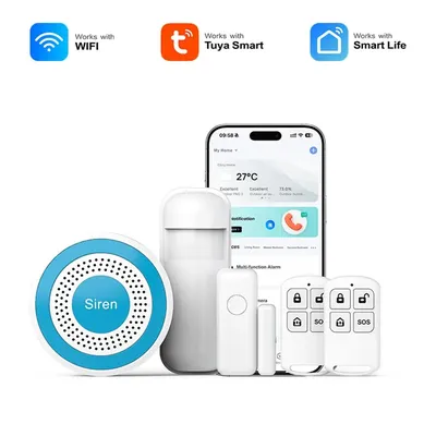 TUYA WIFI Wireless DIY Smart Home Security System Tür Alarm System Tür Fenster Sensor Arbeit mit Alexa