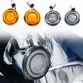 Moto anteriore posteriore 1157 LED indicatore di direzione luce Bullet Style grigio per Harley
