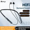 KAMYU A32 Auricolare wireless con archetto da collo Sport Running In Ear Cuffie Bluetooth 5.3 Chip HiFi Auricolare stereo per Android iOS