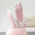 3 paia di calzini antiscivolo per pilates da donna, calzini sportivi antiscivolo per yoga, calzini lunghi in cotone antiscivolo con pois in silicone, calzini traspiranti e silenziosi per allenamento