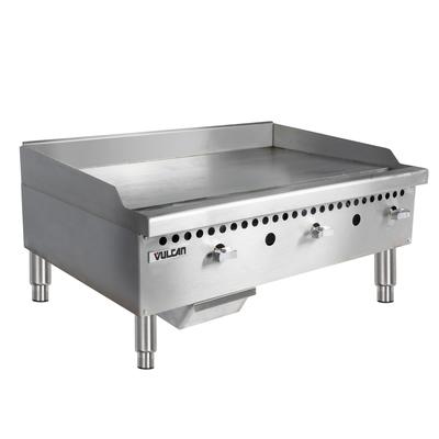 Vulcan VCRG36-M 36" Gas Commercial Griddle w/ Manual Controls - 1" Steel Plate, Convertible, Stainless Steel, Gas Type: Convertible