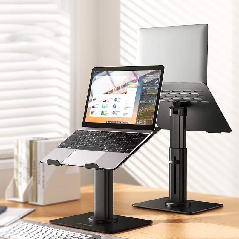 Laptop-Ständer, um 360 Grad drehbar, vertikale Halterung, aufgehängte Wärmeableitung, anhebbarer Desktop-Erhöhungsständer aus Aluminiumlegierung