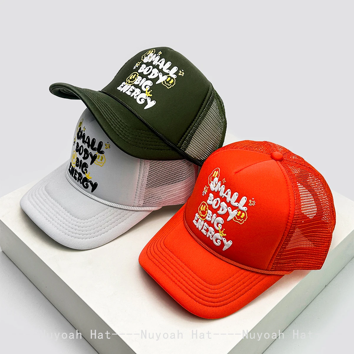 Neue Unisex Interessante 3D Gedruckt Buchstaben Baseball Hüte Sonnenschirm Hip Hop Atmungsaktive Nette Trucker Caps Mesh Vielseitig Casual ins