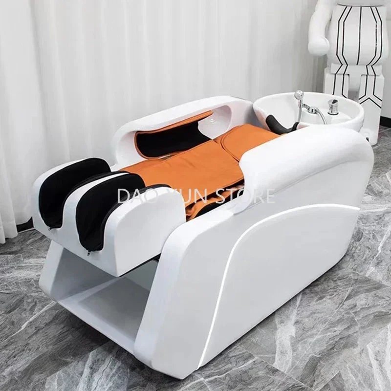 Luxus Massage Shampo Stuhl Stylist Smart Artefakt Lounge Kopf Spa Haar Waschen Bett Ergonomie Lettino Massaggio Möbel MQ50SC Image