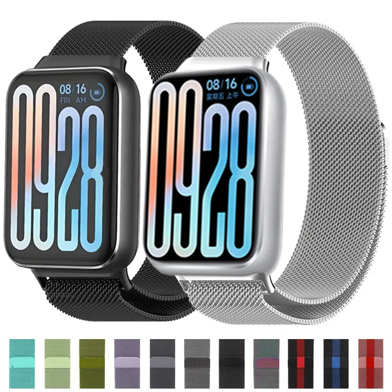 Edelstahlarmband für Xiaomi Mi Band 9 Pro 8 Pro Smart Watch Milanese Wirst Loop Magnetarmband Redmi Watch 4 5 Armband Image