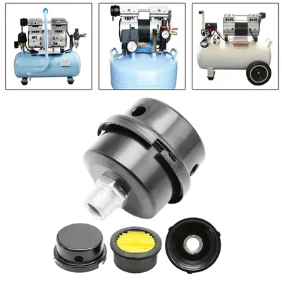 12.5mm 16mm 20mm Air Compressor Noise Filter Metal Air Compressor Intake Filter Sound Muffler 1/2''