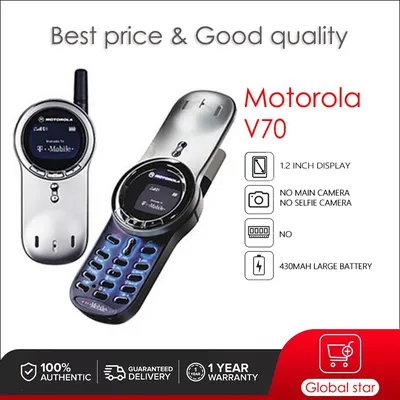 Original Motorola V70 Unlocked Refurbished Mobile Phone GSM 900 / 1800 Good Quality With 1 Year Warranty Only support English