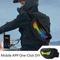 LOY Moto Pocket LED Zaino Smart Display Zaino Borsa a tracolla da equitazione per moto Modelli fai