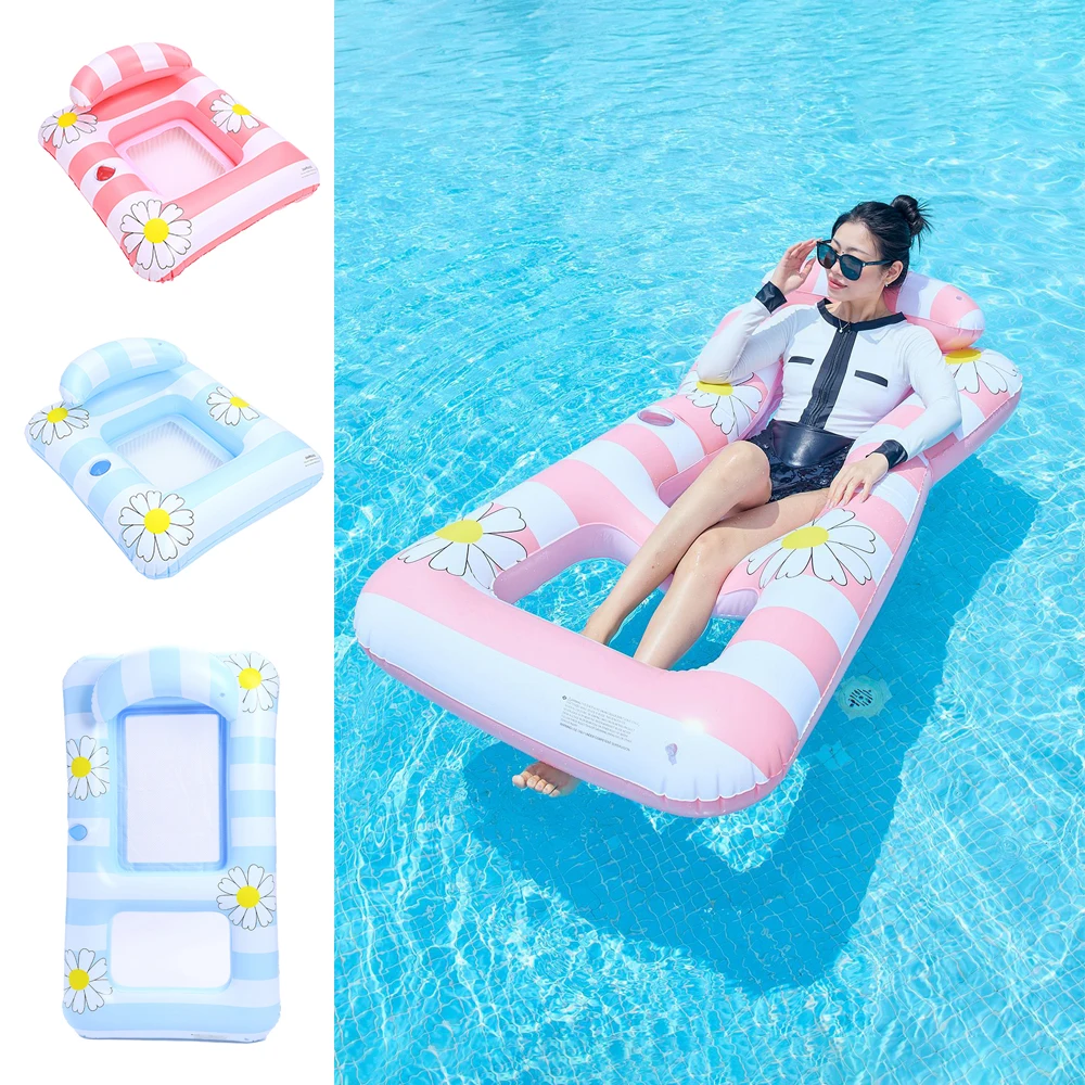 Rooxin – hamac gonflable à eau, flotteurs de piscine, lit, anneau de bain, matelas de piscine, lit de couchage, chaise longue de plage