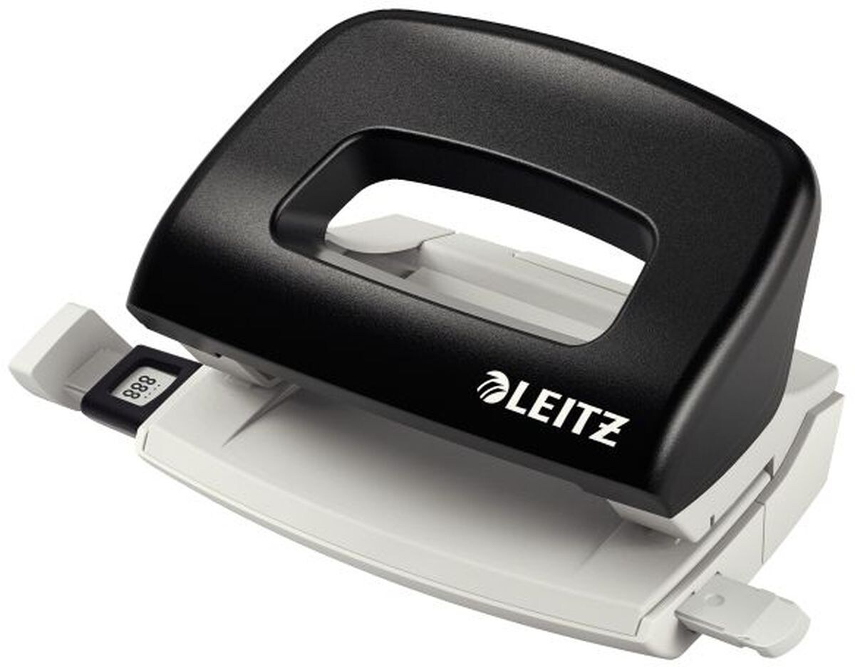 LEITZ Locher NeXXt 1,0mm mit Anschlagschiene schwarz Packung mit 30 Stück Image