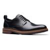Schnürschuh CLARKS "Alwin Lace", Herren, Gr. 41,5, schwarz, Leder, elegant, Schuhe, Business Schnürschuh mit Anziehlasche