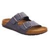 Pantolette ROHDE "Rodigo-D", Damen, Gr. 36, blau (ocean), Leder, klassisch, Schuhe, Sommerschuh, Schlappen, Hausschuh mit Schnallenverschlüsse