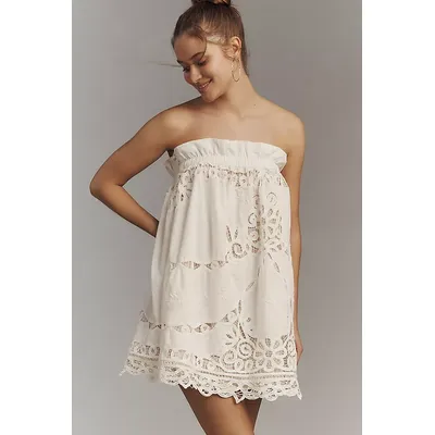 Maeve Strapless Lace Mini Dress