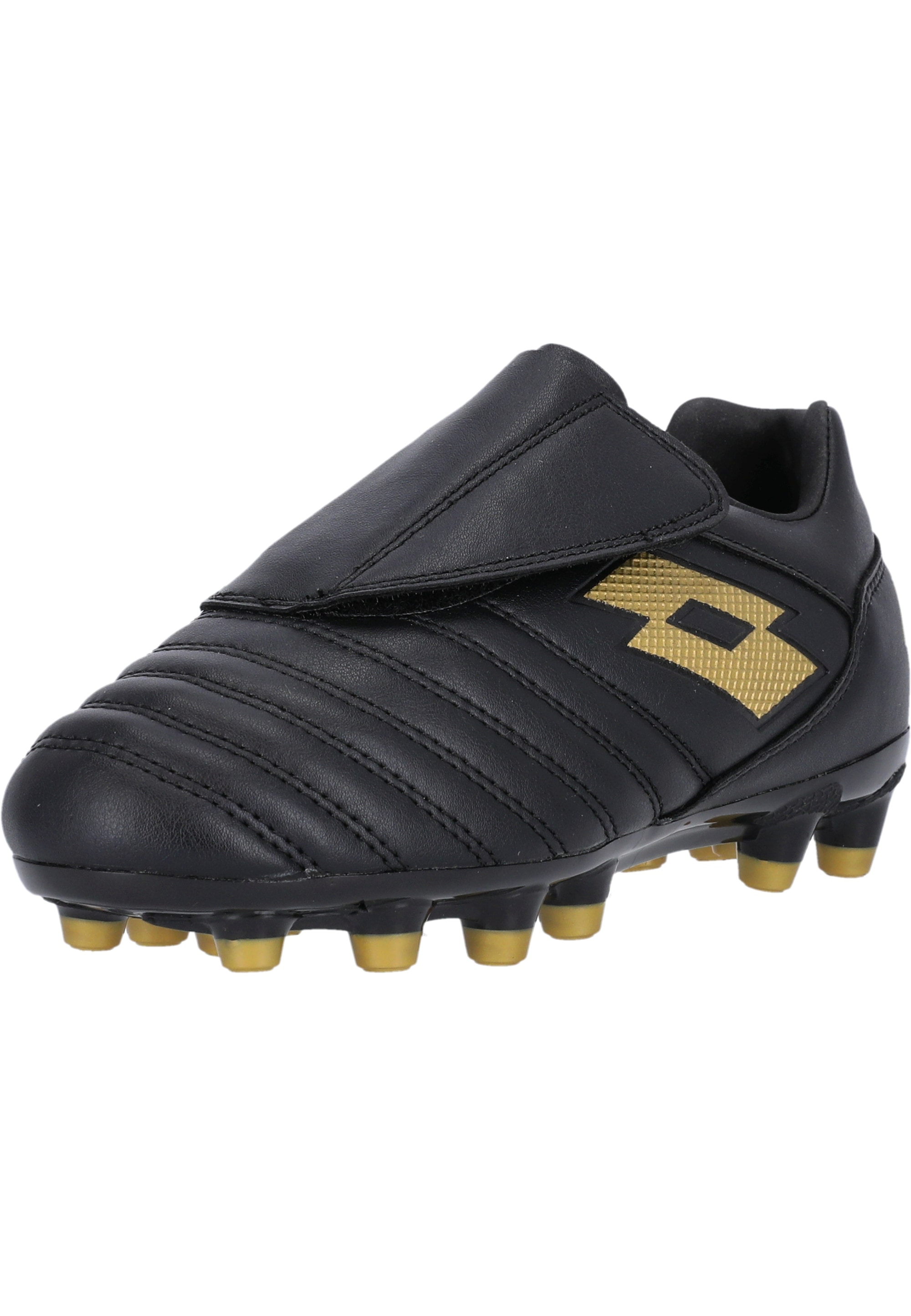 Fußballschuh LOTTO "MILANO 700 AGM JR S", Herren, Gr. 29, gold (schwarz, goldfarben), Lederimitat, Schuhe Fußballschuh, im ausgeklügelten Design ideal für Kunstrasen