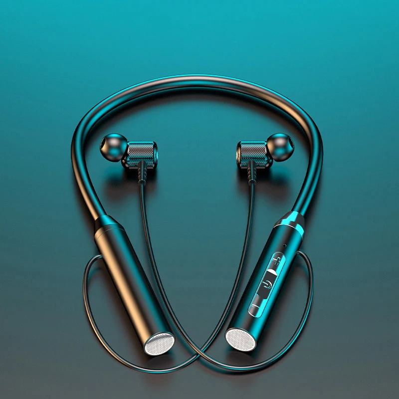 Drahtlose Kopfhörer Fone Bluetooth 5,0 Neckband Kopfhörer Silikon HiFi Stereo Sport Headset Wasserdichte Magnetische Ohrhörer Mit mikrofon Image
