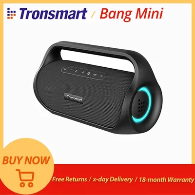 Tronsmart Bang Mini Speaker 50W Bluetooth Party Speaker with Stereo Sound, NFC Connection, Built-in Image