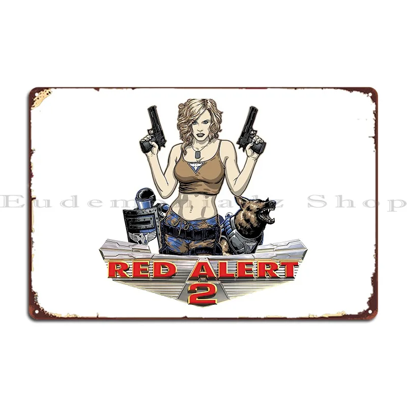 Red Alert 2 Command And Conquer Russische Frau Metallschild Malerei Wanddekoration Wanddekoration Wandbild Gestaltung Blechschild Poster