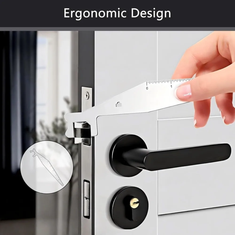 Hebeln Türschlosshebel Edelstahlplatte für Feuerhacke Schiebehebel Zuhause Manuelle Türspaltklemme Picking Kit Schlosserwerkzeug Image