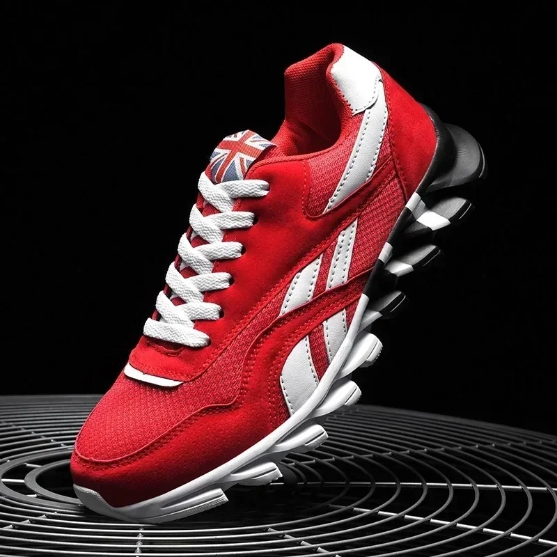 Herren-Fitness-Sneaker mit verschleißfester Polsterung und dicken Sohlen, atmungsaktive Outdoor-Laufschuhe für Herren Image
