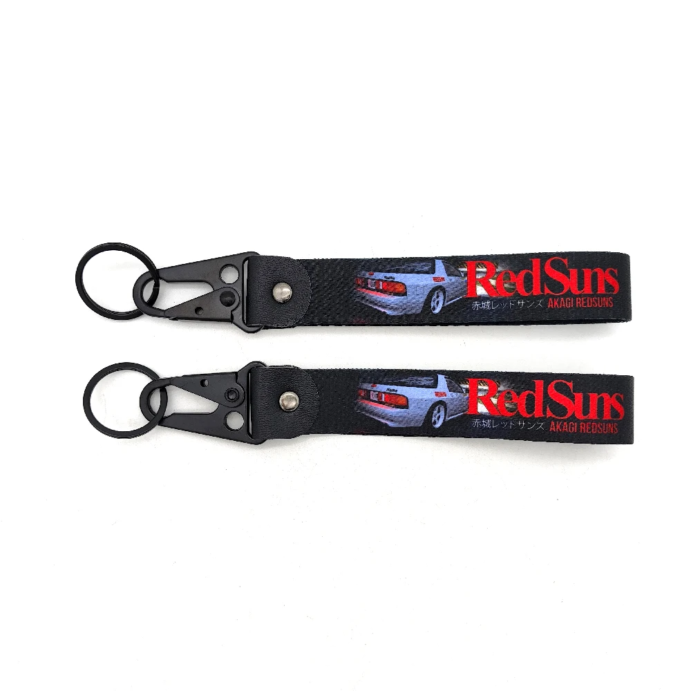 JDM Racing RED SUN Kulturstil Auto Motorrad Schlüsselanhänger Nylon Langlebiger Schlüsselanhänger Schlüsselanhänger Anhänger Schlüsselanhänger Halter Zubehör Image