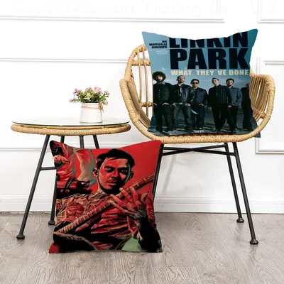 Band L-Linkin Cool P-Park Kissenbezug Toon Geschenk Kissenbezug Schlafzimmer Zuhause Sofa Stuhl Sitz Dekor Kissenbezug Image