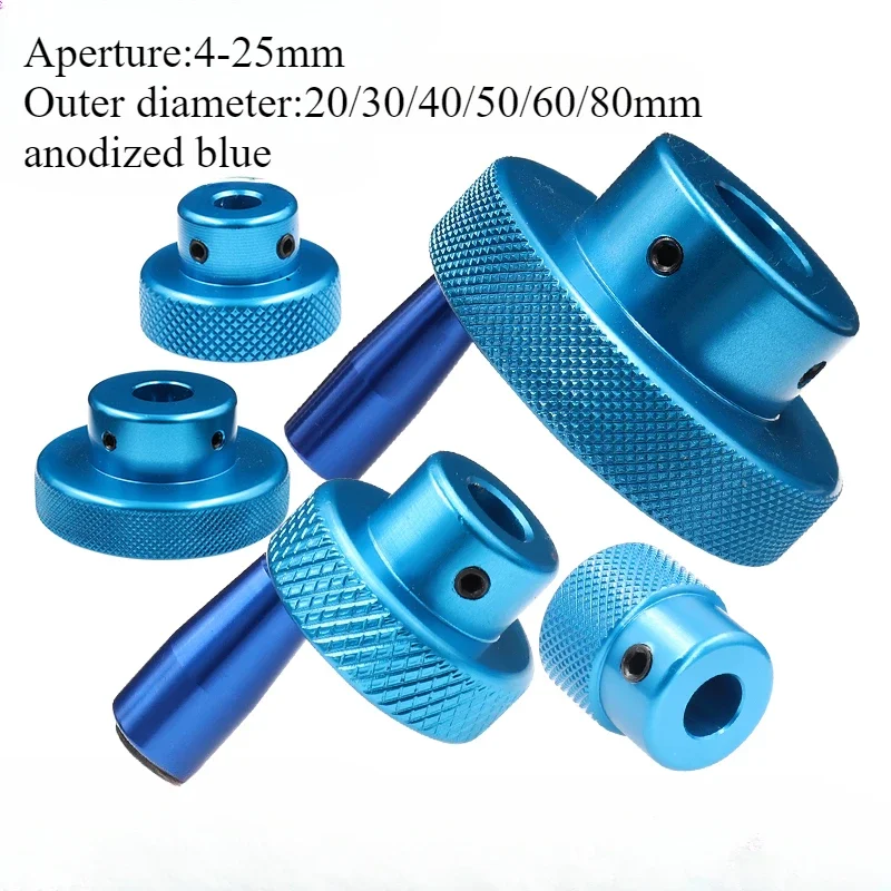 1pc blau Aluminium legierung Mini Handrad für Drehmaschine/Müller mechanische Handrad Automatisierung Ausrüstung Teile CNC Drehmaschine Verarbeitung Image
